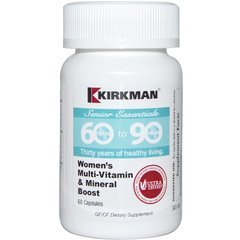 Мультивитамины для женщин, Womens Multi-Vitamin & Mineral, Kirkman Labs, 60+, 60 капсул - фото
