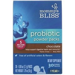Пробіотики в порошку для дітей старше 1 року, Probiotic Powder Packs, Mommy's Bliss, 30 пакетиків порошку по 1,7 г - фото