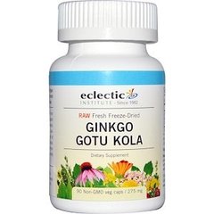 Готу кола и Гинкго билоба (Ginkgo Gotu Kola), Eclectic Institute, 275 мг, 90 капсул - фото