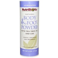 Порошок для ніг і тіла, Body & Foot Powder, NutriBiotic, 113 г - фото