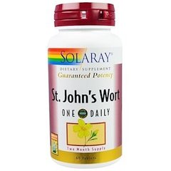 Зверобой, St. John's Wort, Solaray, 1 в день, 60 таблеток - фото