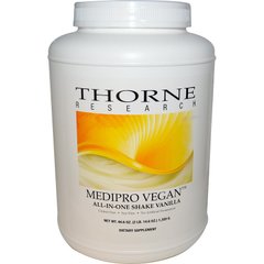 Протеин вегетарианский, вкус ванили, Medipro Vegan, Thorne Research, 1,320 г - фото