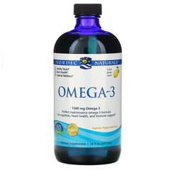 Омега-3, Omega-3, Nordic Naturals, вкус лимона, 1560 мг, 473 мл - фото