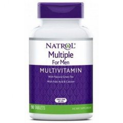 Витамины и минералы, Multiple for Men Multivitamin, Natrol, 90 таблеток - фото