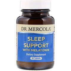 Допомога при безсонні з мелатоніном, Sleep Support with Melatonin, Dr. Mercola, 30 таблеток - фото