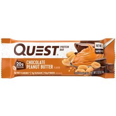 Батончик, Quest Bar, Quest Nutrition, вкус шоколадная арахисовая паста, 60 г - фото