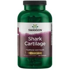 Акулий хрящ, Shark Cartilage, Swanson, 750 мг, 250 капсул - фото