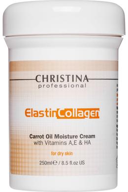 Зволожуючий крем з морквяним маслом, колагеном і еластином для сухої шкіри, Christina, 250 мл - фото