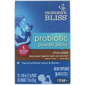Пробиотики в порошке для детей старше 1 года, Probiotic Powder Packs, Mommy's Bliss, 30 пакетиков порошка по 1,7 г - фото