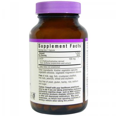 5-HTP (Гидрокситриптофан) 100 мг, Bluebonnet Nutrition, 60 капсул - фото