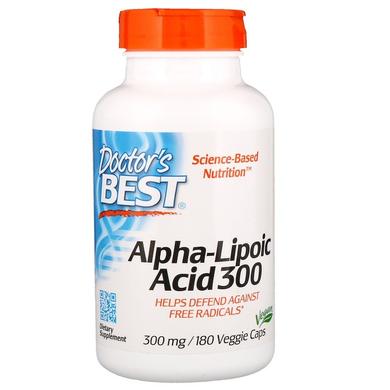 Альфа-ліпоєва кислота, Alpha-Lipoic Acid, Doctor's Best, 300 мг, 180 капсул - фото