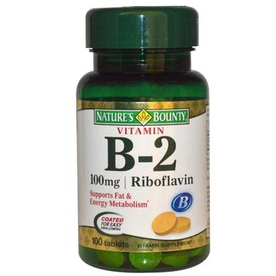 Рибофлавин, Vitamin B-2, Nature's Bounty, 100 мг, 100 таблеток - фото