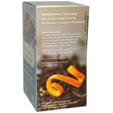 Органический чёрный чай, Старый Граф Грей, с бергамотом, 18 пакетиков - фото