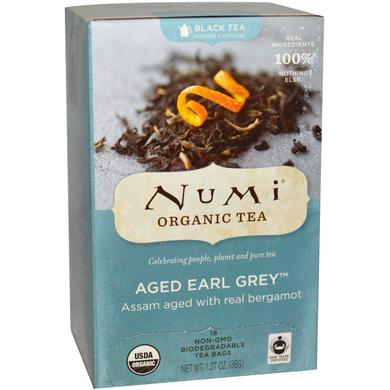 Органический чёрный чай, Старый Граф Грей, с бергамотом, 18 пакетиков - фото