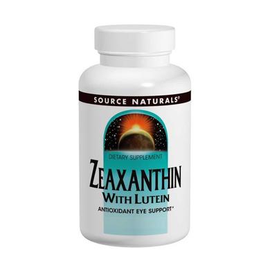 Зеаксантин і лютеїн, Zeaxanthin with Lutein, Source Naturals, 10 мг, 60 капсул - фото