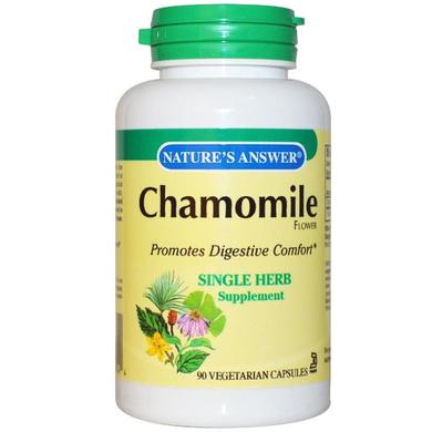 Ромашка, Chamomile, Nature's Answer, 650 мг, 90 капсул - фото