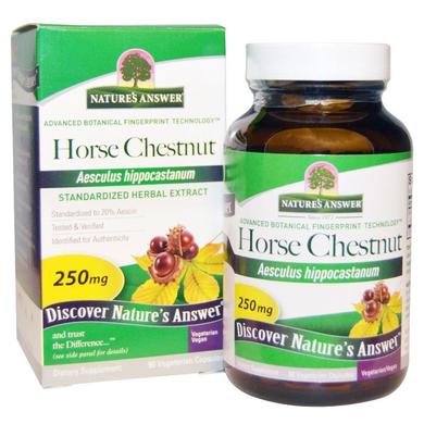 Кінський каштан, Horse Chestnut, Nature's Answer, 250 мг, 90 капсул - фото
