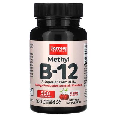 Вітамін В12, Methyl B-12, Jarrow Formulas, 500 мкг, 100 льодяників - фото