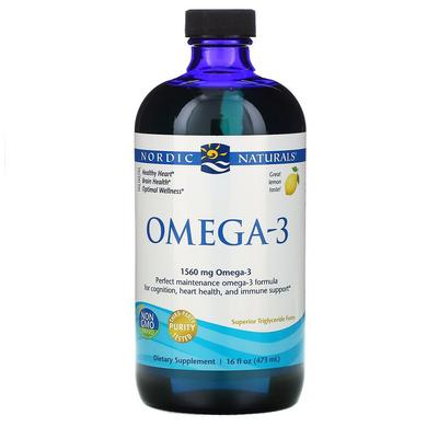 Омега-3, Omega-3, Nordic Naturals, смак лимону, 1560 мг, 473 мл - фото