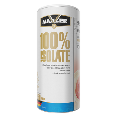 Протеин, 100% Isolate, Maxler, вкус клубника, 450 г - фото