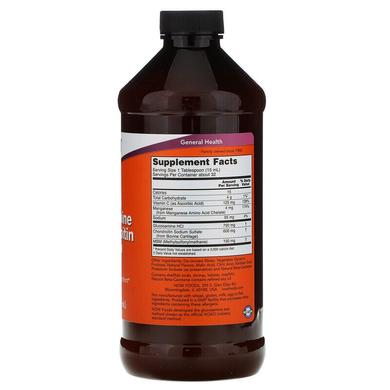 Жидкий глюкозамин хондроитин, Liquid Glucosamine & Chondroitin with MSM, Now Foods, 473 мл - фото
