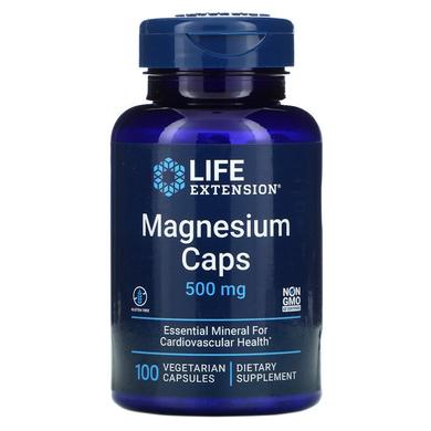 Магний, Magnesium, Life Extension, 500 мг, 100 капсул - фото