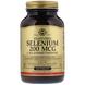 Селен (Selenium), Solgar, без дрожжей, 200 мкг, 250 таблеток, фото – 1