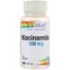 Ниацинамид, Niacinamide, Solaray, 500 мг, 100 капсул, фото – 1