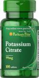 Калій, Potassium, Puritan's Pride, 99 мг, 100 капсул, фото