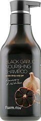 Восстанавливающий шампунь для волос с черным чесноком, Black Garlic Nourishing Shampoo, FarmStay, 530 мл - фото