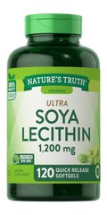 Соевый лецитин, Soy Lecithin, Nature's Truth 1200 мг, 120 капсул - фото