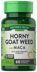 Роговой козий сорняк с Макой, Horny Goat Weed with Maca, Nature's Truth, 60 вегетарианских капсул - фото