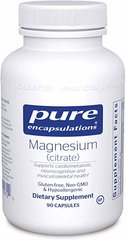 Магний (цитрат), Magnesium (citrate), Pure Encapsulations, 90 капсул - фото