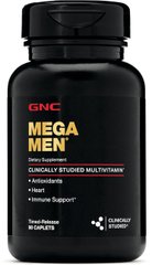 Витамины и минералы, MEGA MEN, Gnc, 90 капсул - фото