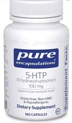 5-HTP (5-Гідрокситриптофан), Pure Encapsulations, 100 мг, 180 капсул - фото