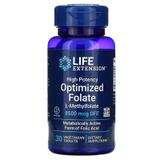 Фолат, Optimized Folate, Life Extensions, оптимизированный, 8500 мкг, 30 таблеток, фото