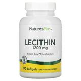 Лецитин, Lecithin, Nature's Plus, 1200 мг, 90 капсул, фото