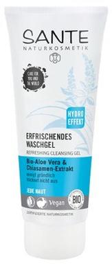 Біо-Гель очищающий для вмивання для всіх типів шкіри Алое Віра і насіння Чіа, Sante, 100 мл - фото