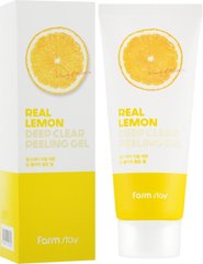 Пилинг-гель с экстрактом лимона, Real Lemon Deep Clear Peeling Gel, FarmStay, 100 мл - фото