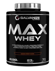 Протеин, Max Whey, Galvanize Nutrition, вкус банан крем, 2280 г - фото