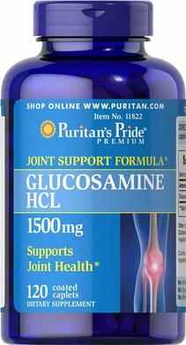 Глюкозамин, Glucosamine, Puritan's Pride, 1500 мг, 120 каплет - фото