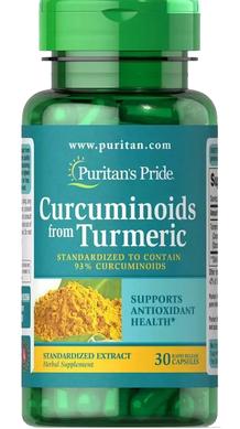 Куркуминоиды из куркумы, Curcuminoids, Puritan's Pride, 500 мг, 30 капсул - фото