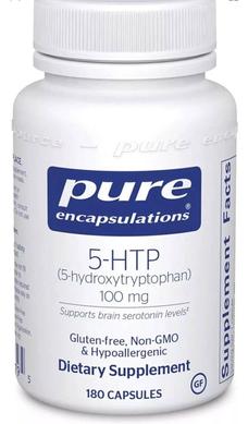5-HTP (5-Гидрокситриптофан), Pure Encapsulations, 100 мг, 180 капсул - фото