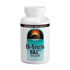 Стрес формула, Hi-Stress B&C, Source Naturals, 120 таблеток - фото