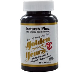 Мультивитаминно-минеральный комплекс, Multi-Vitamin & Mineral, Nature's Plus, Golden Years, 180 таблеток - фото