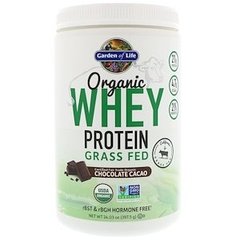 Сывороточный протеин, шоколадное какао, Whey Protein, Garden of Life, органик, 397,5 г - фото