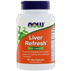 Підтримка печінки, Liver Refresh, Now Foods, 90 капсул - фото