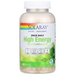 Мультивітаміни для енергії, Multi-Vita-Min, Solaray, 1 в день, 180 капсул - фото