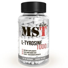 Л-тирозин, L-Tyrosine 1000, MST Nutrition, 90 растительных капсул - фото