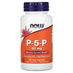 P-5-P пиридоксаль-5-фосфат, Now Foods, 50 мг, 90 капсул - фото